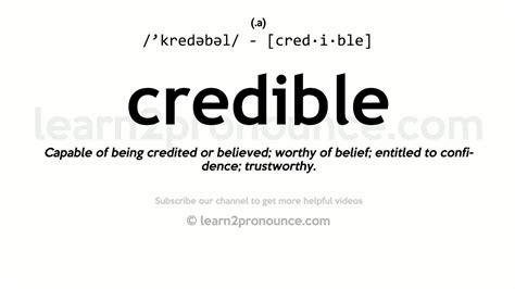 credible meaning.